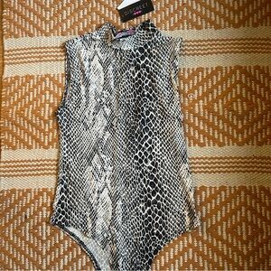 Snake print bodysuit (S)